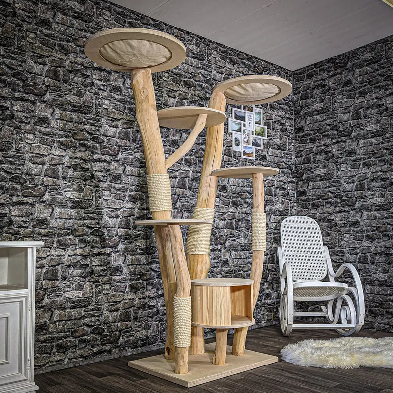 Naturkratzbaum 2056 Kratzbaum Natur Holz Design 187 cm hoch