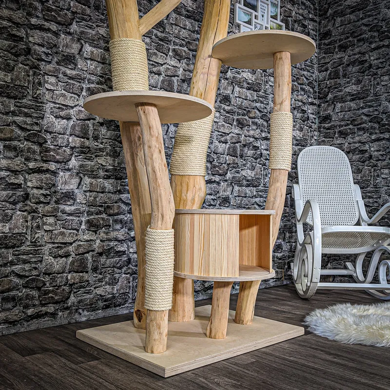 Naturkratzbaum 2056 Kratzbaum Natur Holz Design 187 cm hoch