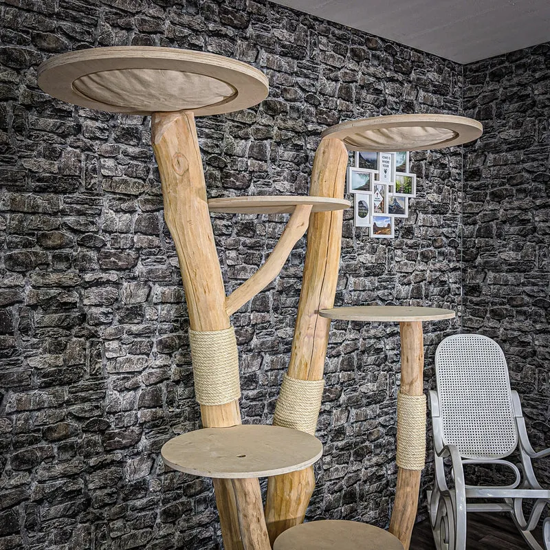 Naturkratzbaum 2056 Kratzbaum Natur Holz Design 187 cm hoch