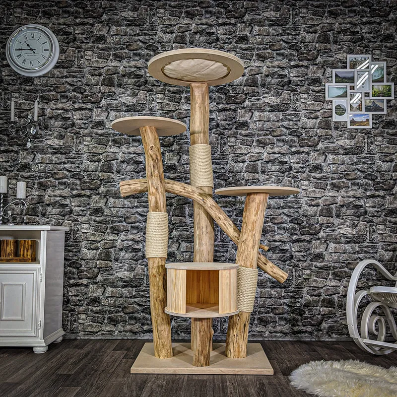Naturkratzbaum 2055 Kratzbaum Natur Holz Design 173 cm hoch