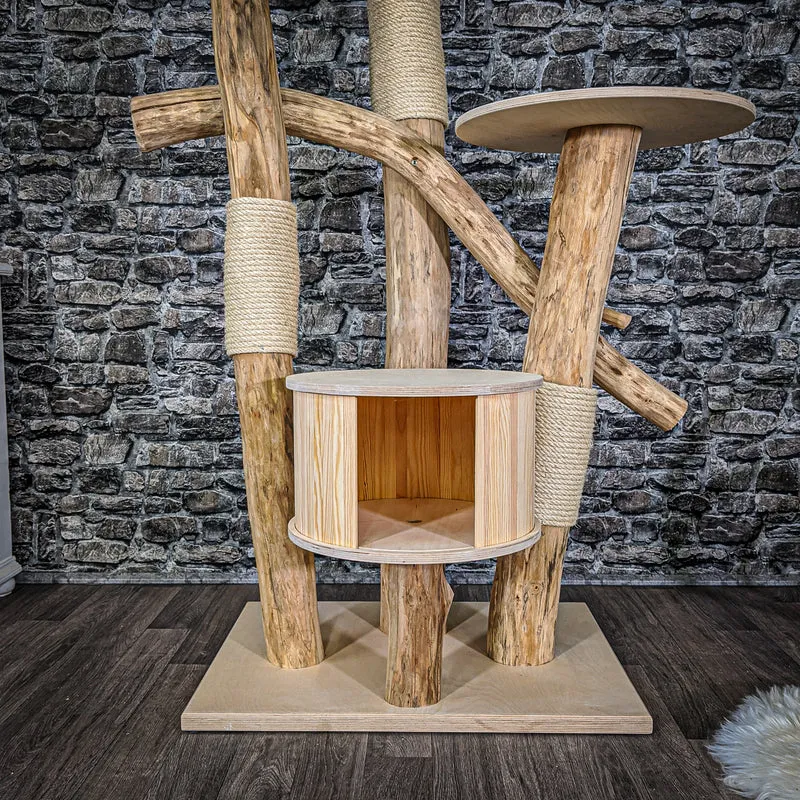 Naturkratzbaum 2055 Kratzbaum Natur Holz Design 173 cm hoch
