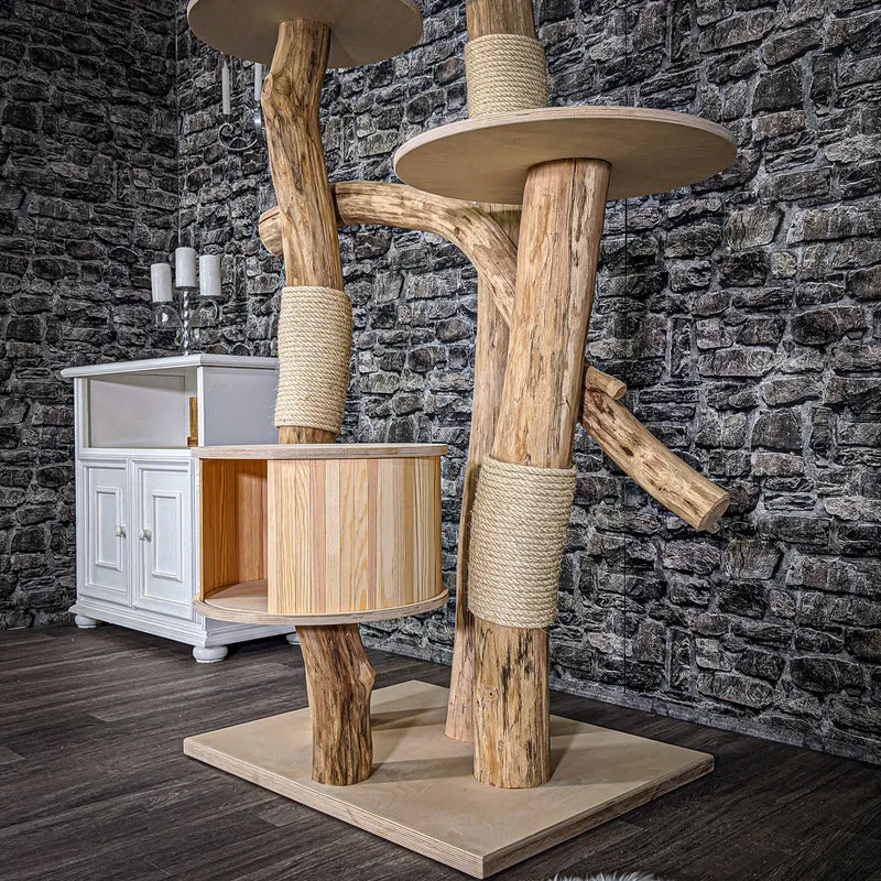 Naturkratzbaum 2055 Kratzbaum Natur Holz Design 173 cm hoch