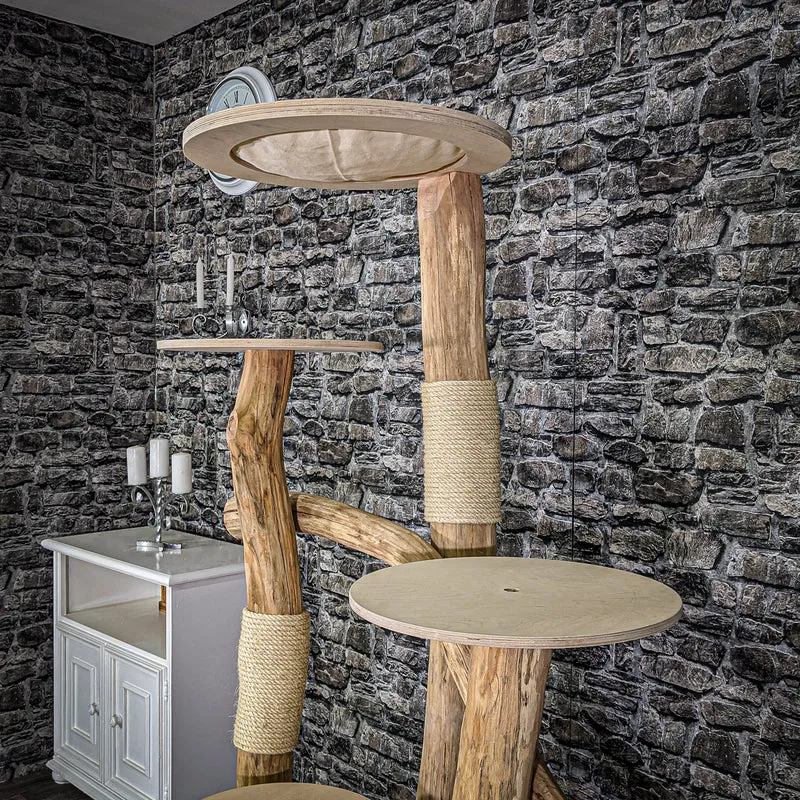Naturkratzbaum 2055 Kratzbaum Natur Holz Design 173 cm hoch