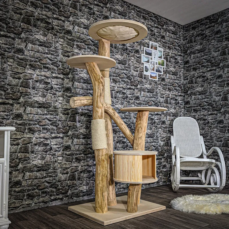 Naturkratzbaum 2055 Kratzbaum Natur Holz Design 173 cm hoch