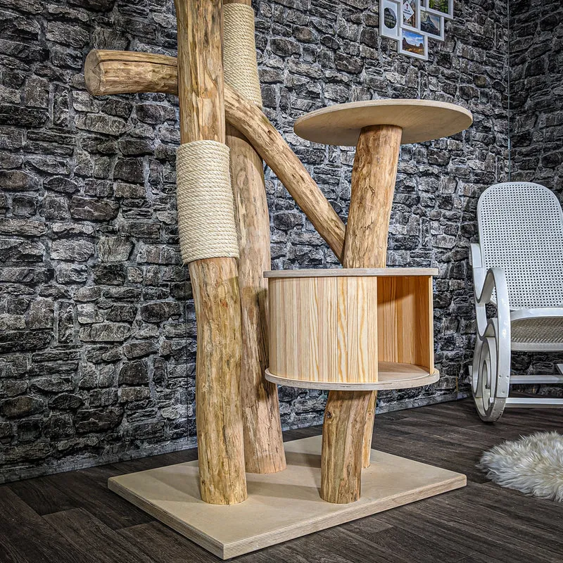 Naturkratzbaum 2055 Kratzbaum Natur Holz Design 173 cm hoch