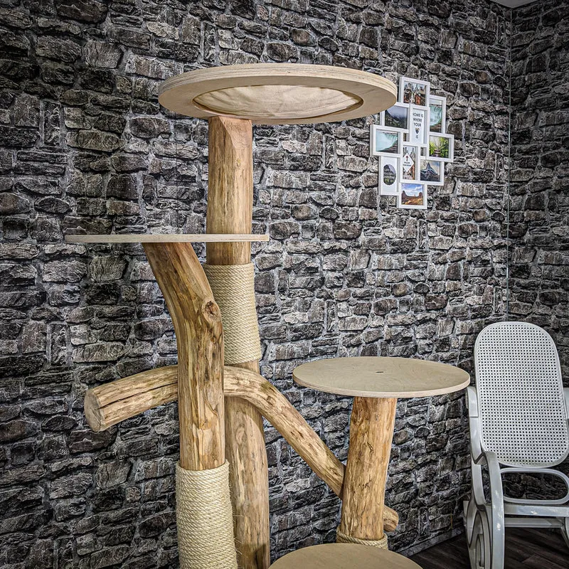 Naturkratzbaum 2055 Kratzbaum Natur Holz Design 173 cm hoch