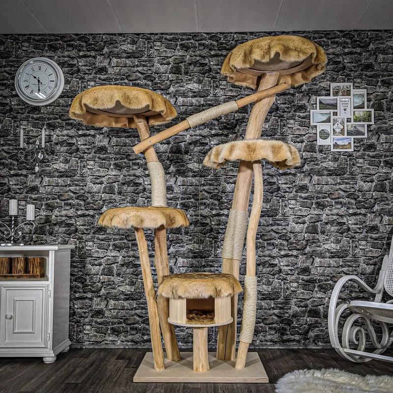 Naturkratzbaum 2054 Kratzbaum Natur Holz Design 205 cm hoch