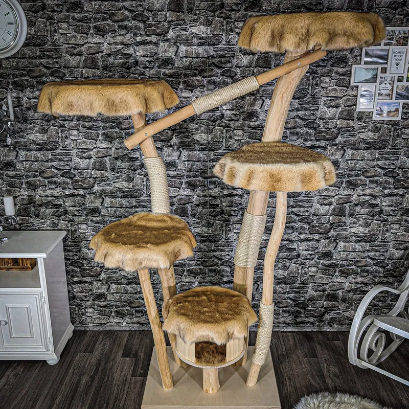 Naturkratzbaum 2054 Kratzbaum Natur Holz Design 205 cm hoch