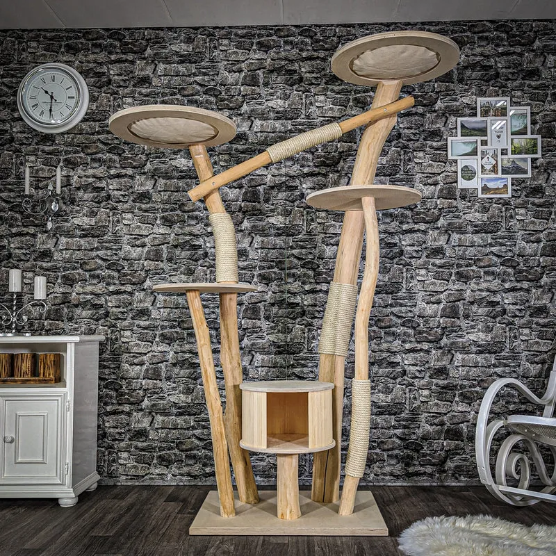 Naturkratzbaum 2054 Kratzbaum Natur Holz Design 205 cm hoch