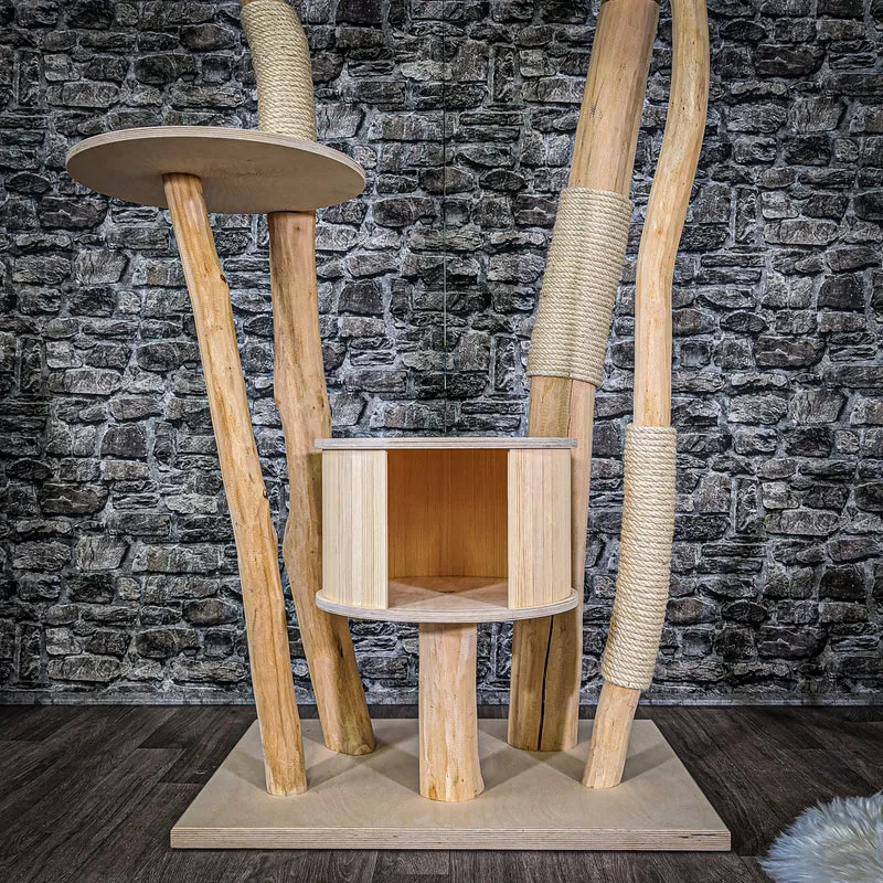 Naturkratzbaum 2054 Kratzbaum Natur Holz Design 205 cm hoch