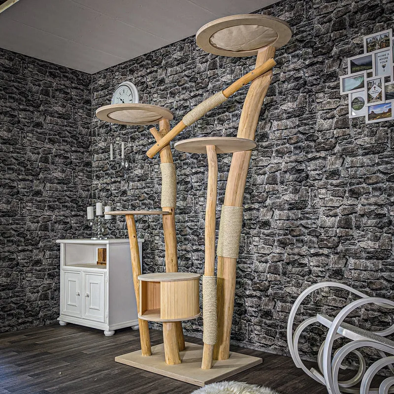 Naturkratzbaum 2054 Kratzbaum Natur Holz Design 205 cm hoch