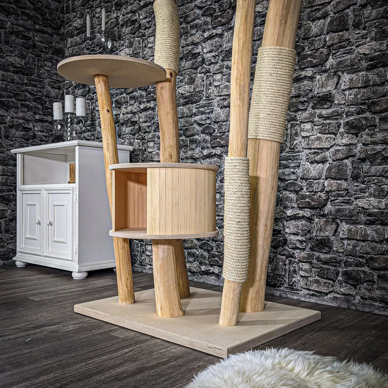 Naturkratzbaum 2054 Kratzbaum Natur Holz Design 205 cm hoch