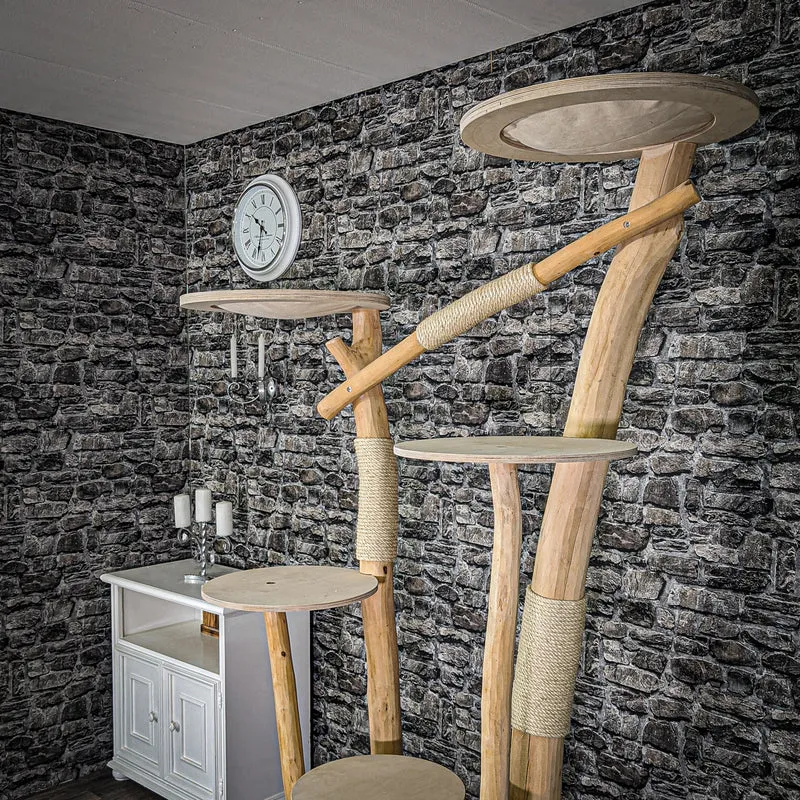 Naturkratzbaum 2054 Kratzbaum Natur Holz Design 205 cm hoch