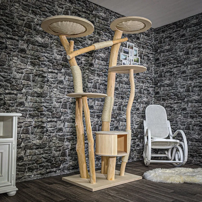 Naturkratzbaum 2054 Kratzbaum Natur Holz Design 205 cm hoch