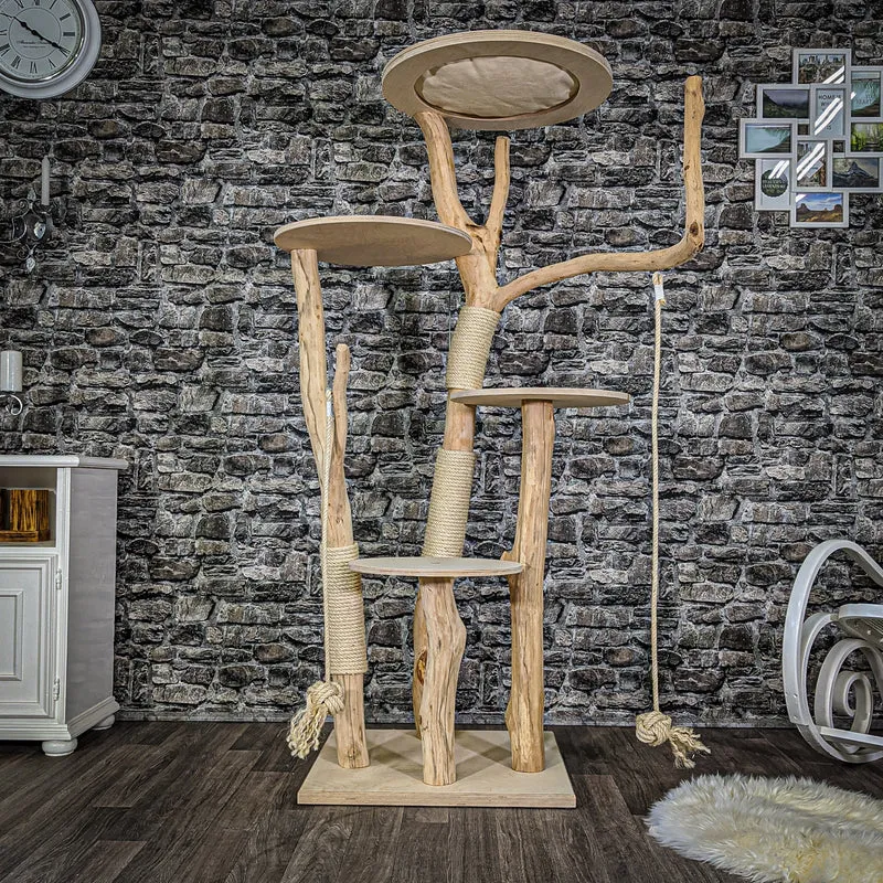 Naturkratzbaum 2053 Kratzbaum Natur Holz Design 173 cm hoch