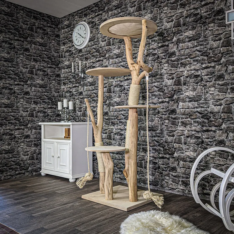 Naturkratzbaum 2053 Kratzbaum Natur Holz Design 173 cm hoch