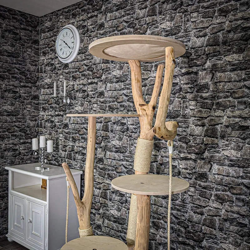 Naturkratzbaum 2053 Kratzbaum Natur Holz Design 173 cm hoch