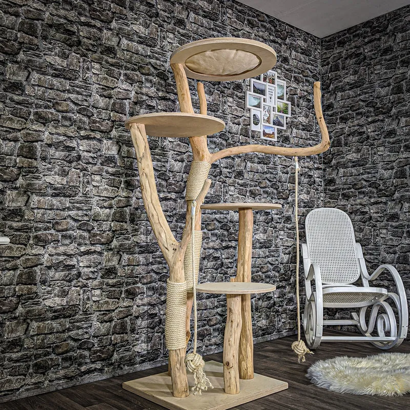 Naturkratzbaum 2053 Kratzbaum Natur Holz Design 173 cm hoch