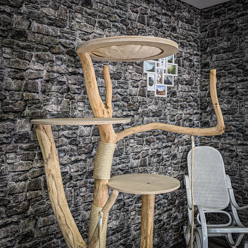 Naturkratzbaum 2053 Kratzbaum Natur Holz Design 173 cm hoch