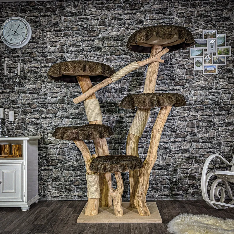 Naturkratzbaum 2052 Kratzbaum Natur Holz Design 183 cm hoch