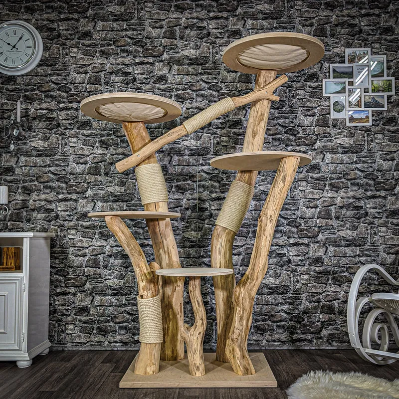 Naturkratzbaum 2052 Kratzbaum Natur Holz Design 183 cm hoch