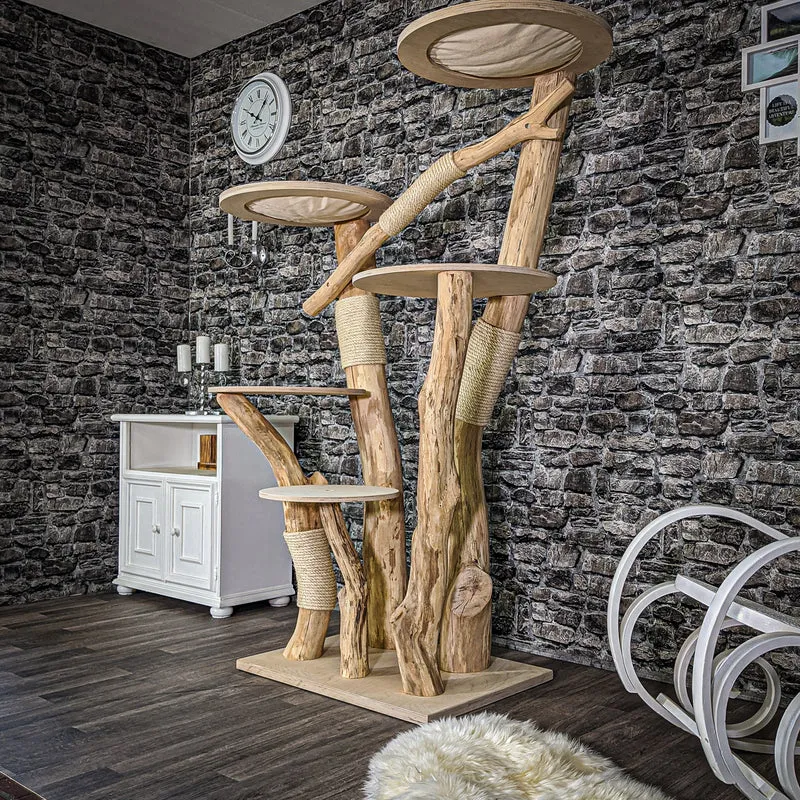 Naturkratzbaum 2052 Kratzbaum Natur Holz Design 183 cm hoch