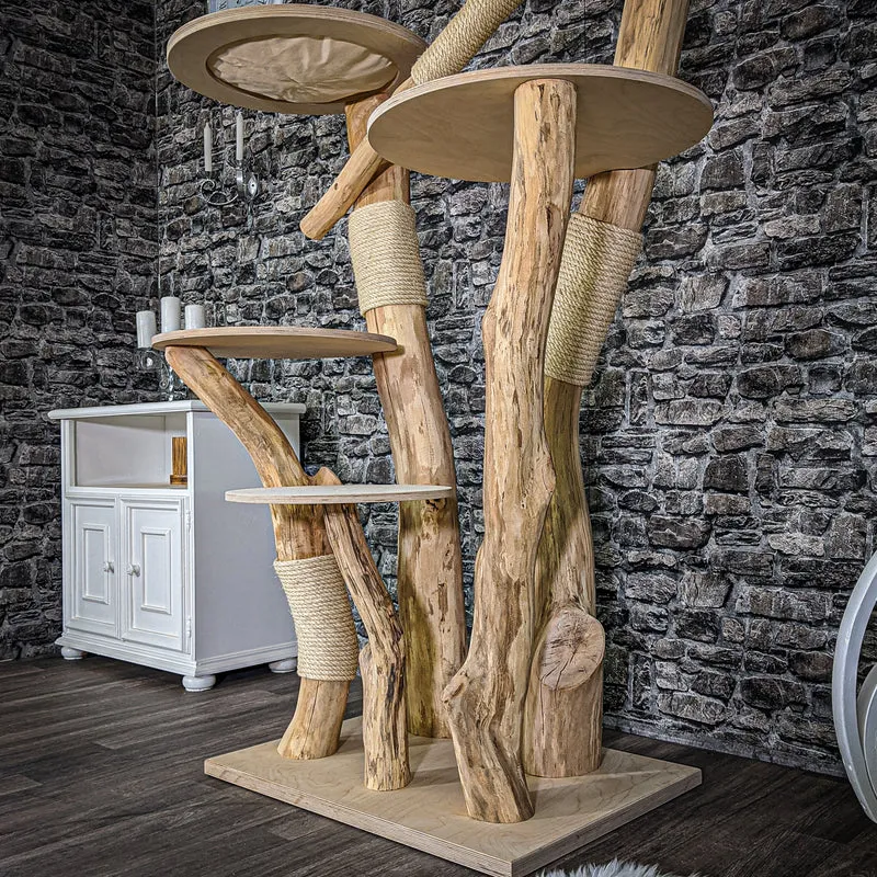 Naturkratzbaum 2052 Kratzbaum Natur Holz Design 183 cm hoch