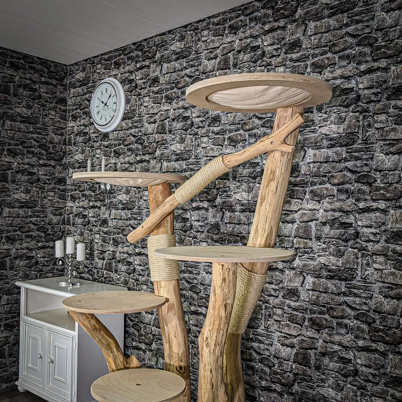 Naturkratzbaum 2052 Kratzbaum Natur Holz Design 183 cm hoch