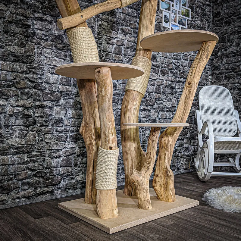 Naturkratzbaum 2052 Kratzbaum Natur Holz Design 183 cm hoch