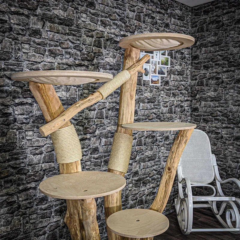 Naturkratzbaum 2052 Kratzbaum Natur Holz Design 183 cm hoch