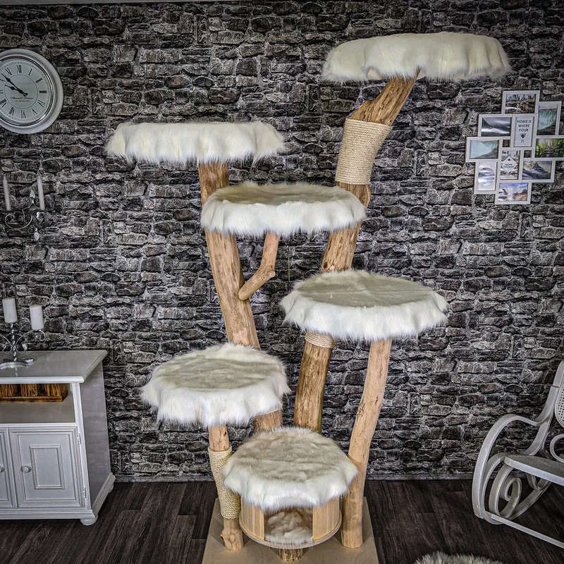 Naturkratzbaum 2051 Kratzbaum Natur Holz Design 220 cm hoch