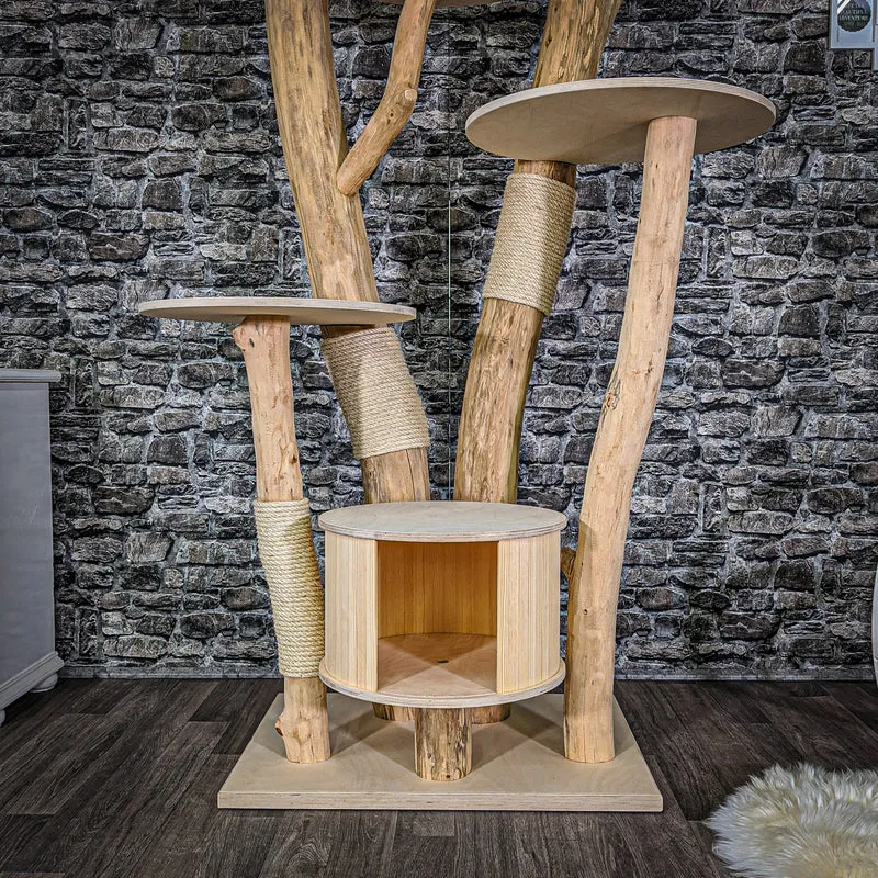 Naturkratzbaum 2051 Kratzbaum Natur Holz Design 220 cm hoch