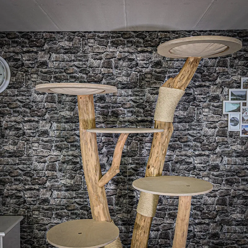 Naturkratzbaum 2051 Kratzbaum Natur Holz Design 220 cm hoch