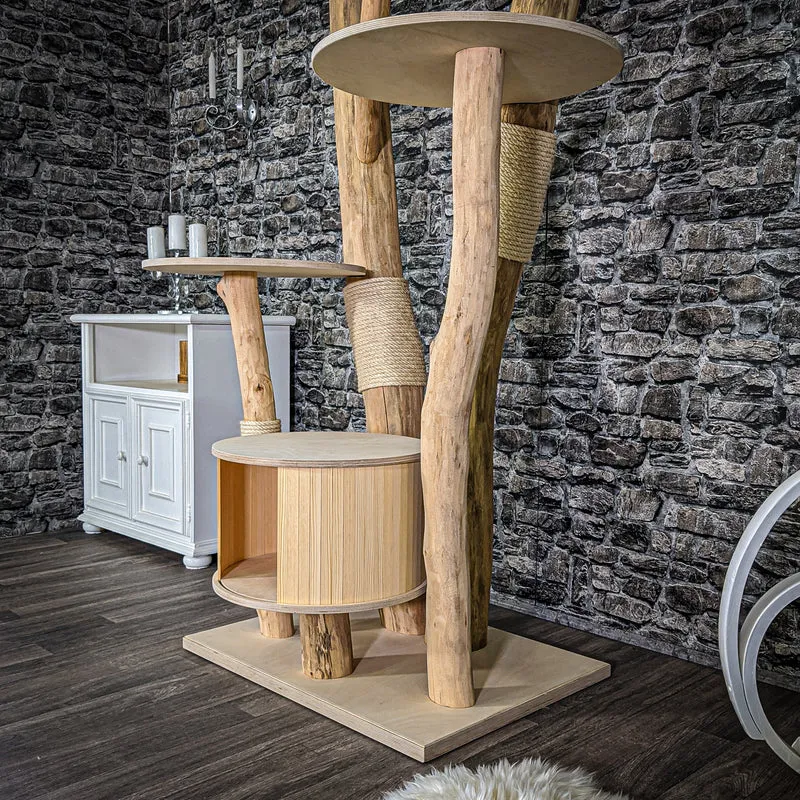 Naturkratzbaum 2051 Kratzbaum Natur Holz Design 220 cm hoch