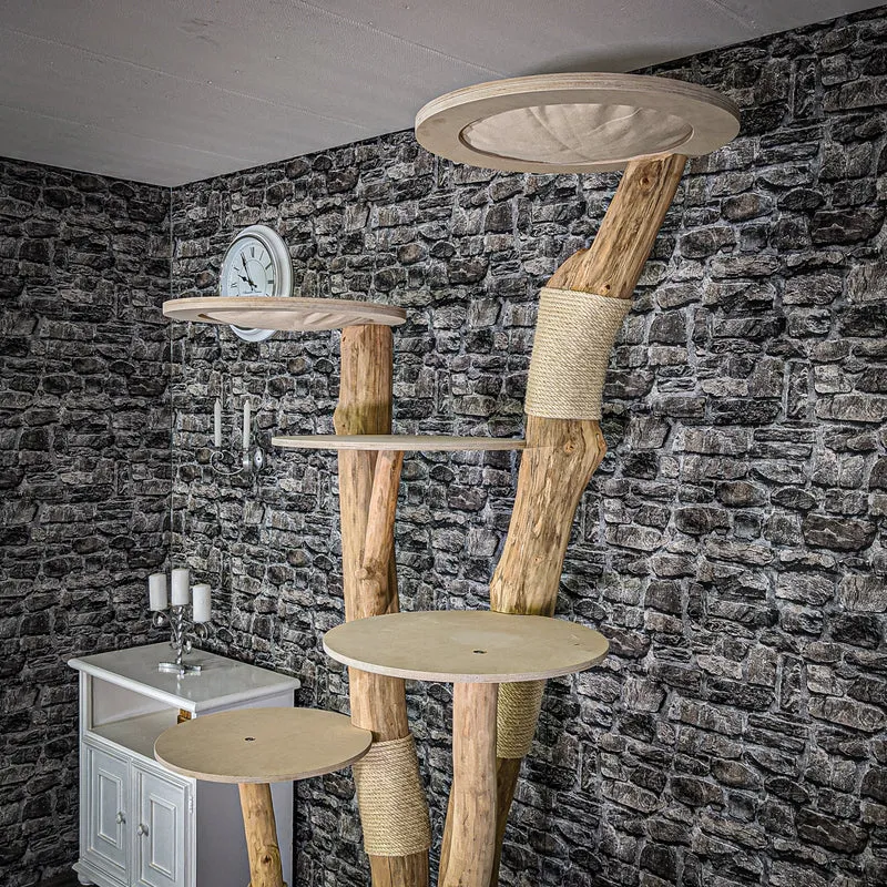 Naturkratzbaum 2051 Kratzbaum Natur Holz Design 220 cm hoch