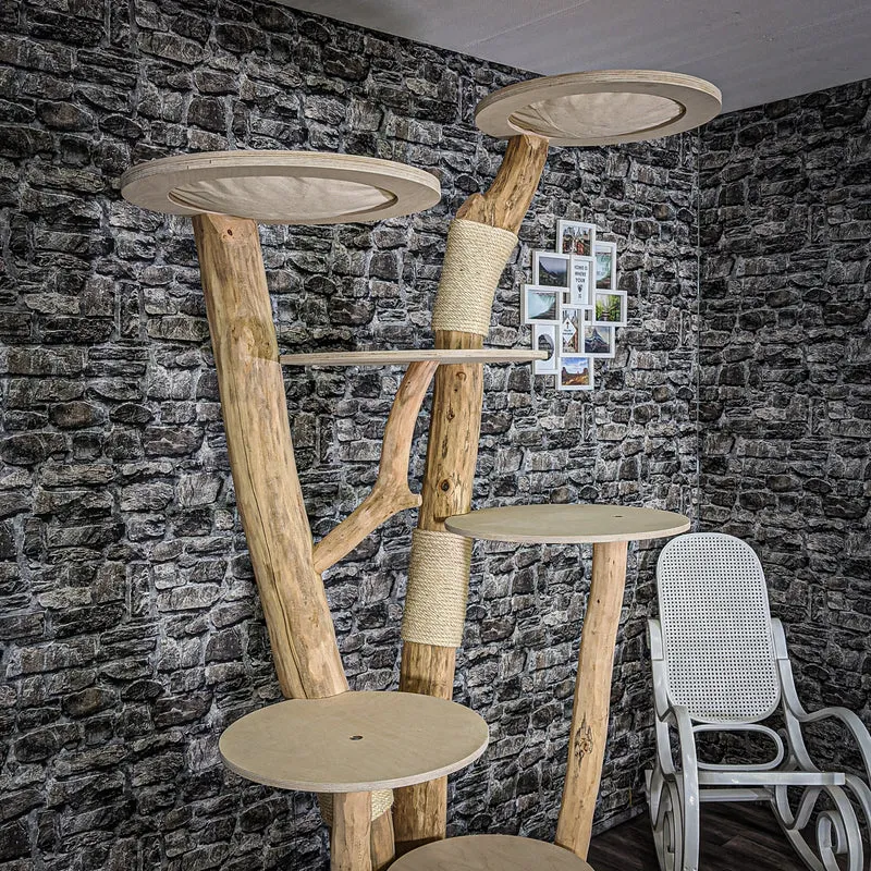 Naturkratzbaum 2051 Kratzbaum Natur Holz Design 220 cm hoch