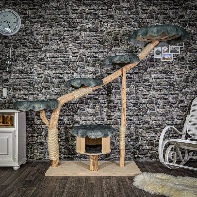 Naturkratzbaum 2049 Kratzbaum Natur Holz Design 175 cm hoch