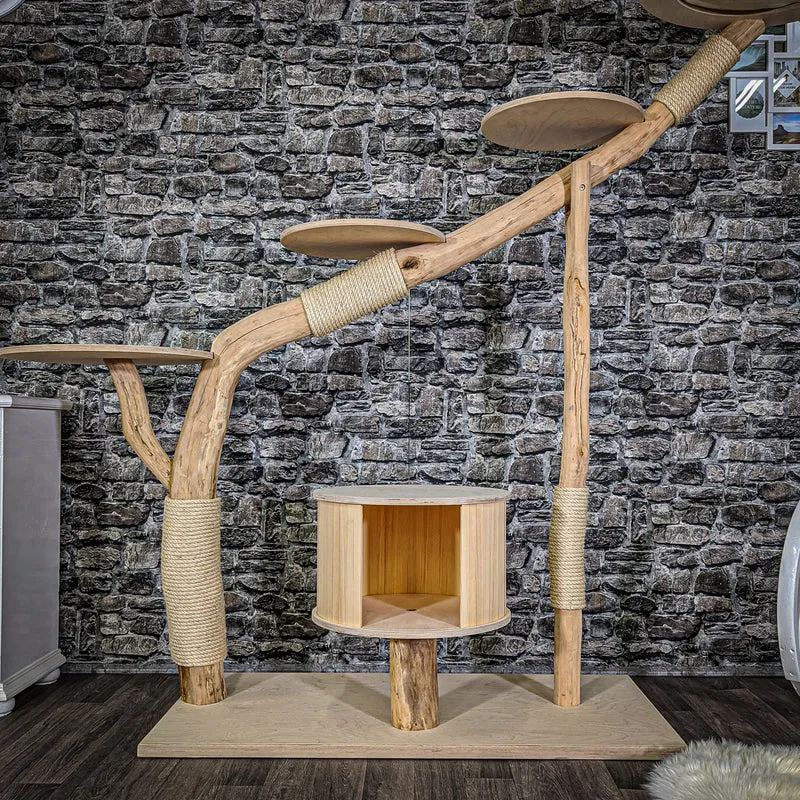 Naturkratzbaum 2049 Kratzbaum Natur Holz Design 175 cm hoch
