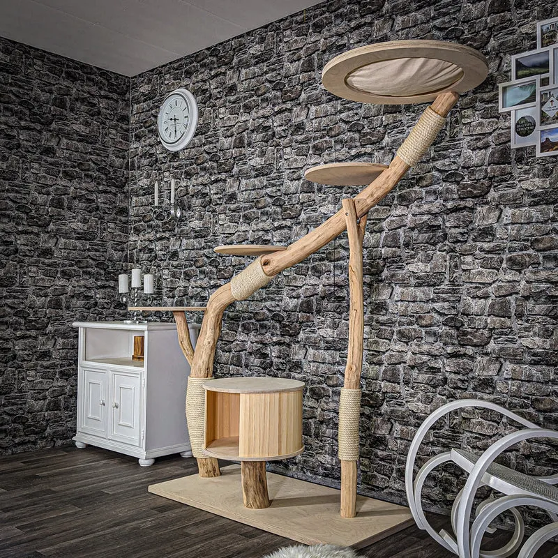 Naturkratzbaum 2049 Kratzbaum Natur Holz Design 175 cm hoch