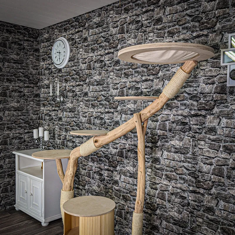 Naturkratzbaum 2049 Kratzbaum Natur Holz Design 175 cm hoch