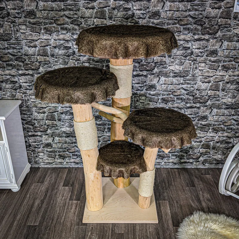 Naturkratzbaum 2048 Kratzbaum Natur Holz Design 148 cm hoch