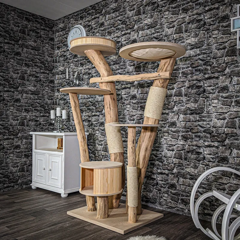 Naturkratzbaum 2047 Kratzbaum Natur Holz Design 177 cm hoch