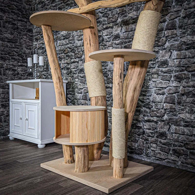Naturkratzbaum 2047 Kratzbaum Natur Holz Design 177 cm hoch