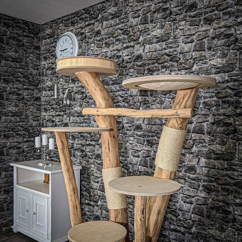Naturkratzbaum 2047 Kratzbaum Natur Holz Design 177 cm hoch