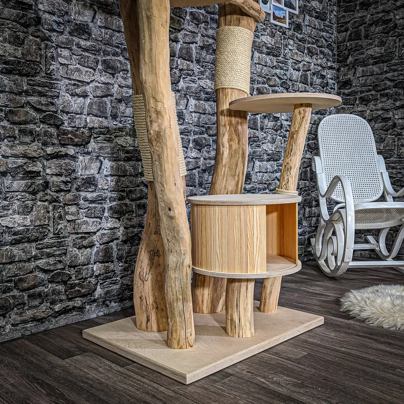 Naturkratzbaum 2047 Kratzbaum Natur Holz Design 177 cm hoch