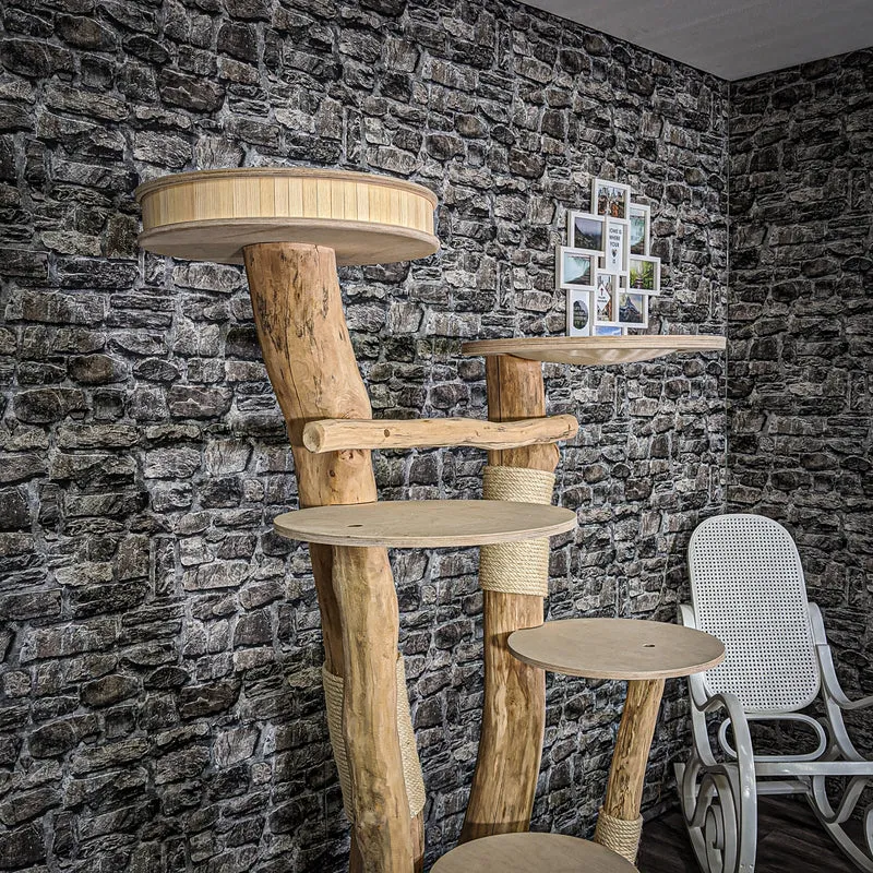 Naturkratzbaum 2047 Kratzbaum Natur Holz Design 177 cm hoch