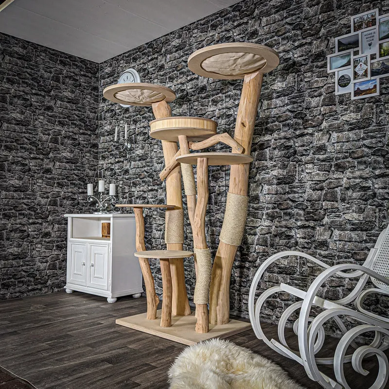 Naturkratzbaum 2046 Kratzbaum Natur Holz Design 175 cm hoch