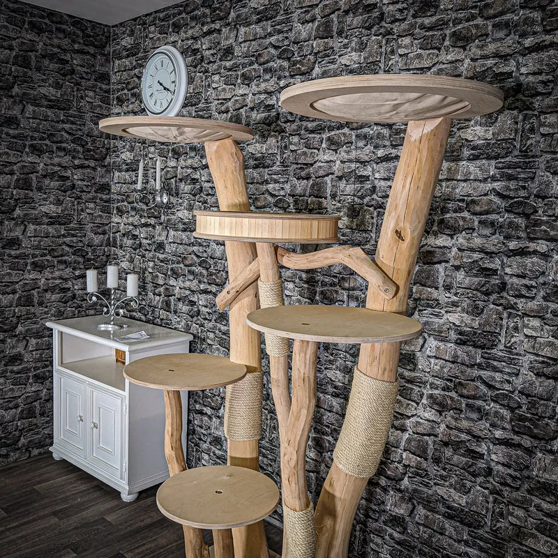 Naturkratzbaum 2046 Kratzbaum Natur Holz Design 175 cm hoch