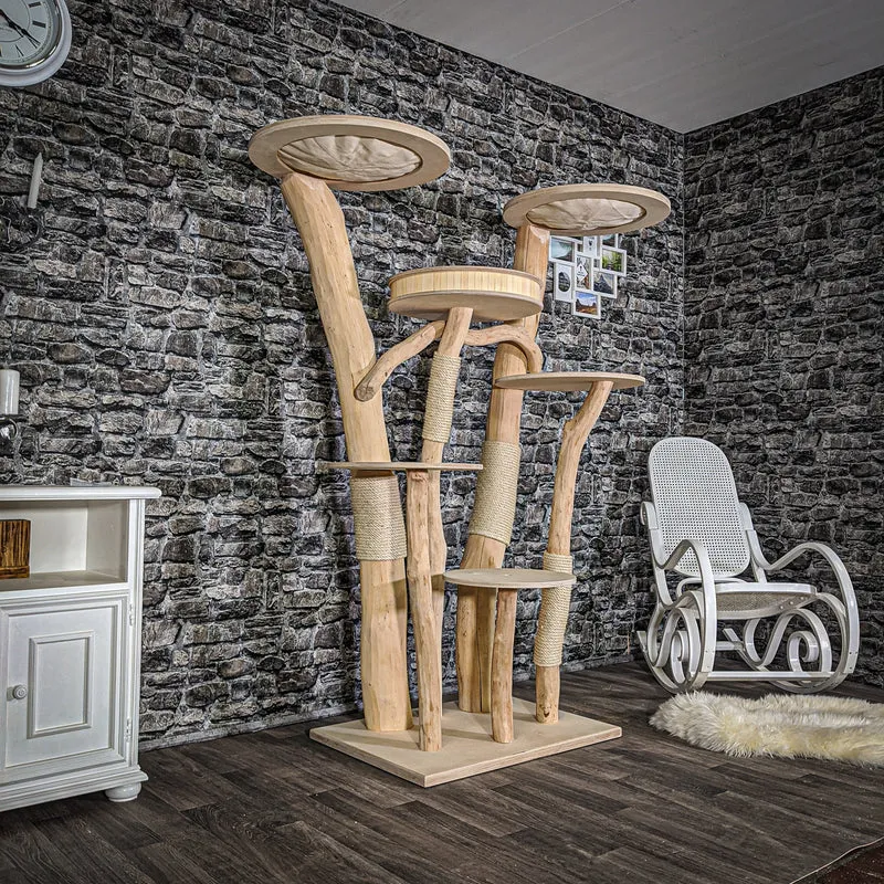 Naturkratzbaum 2046 Kratzbaum Natur Holz Design 175 cm hoch