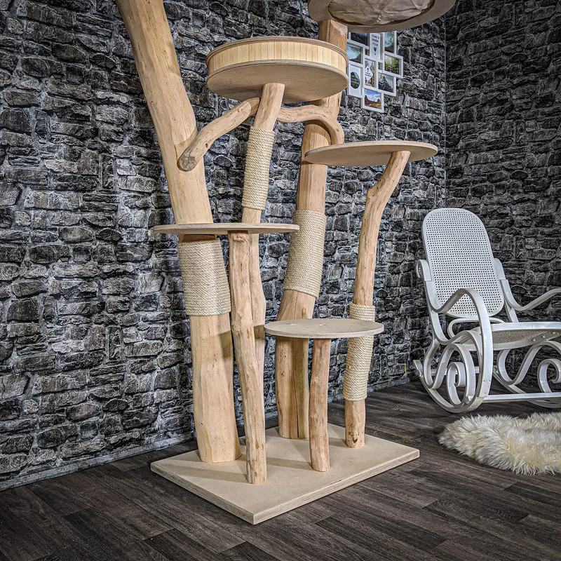 Naturkratzbaum 2046 Kratzbaum Natur Holz Design 175 cm hoch